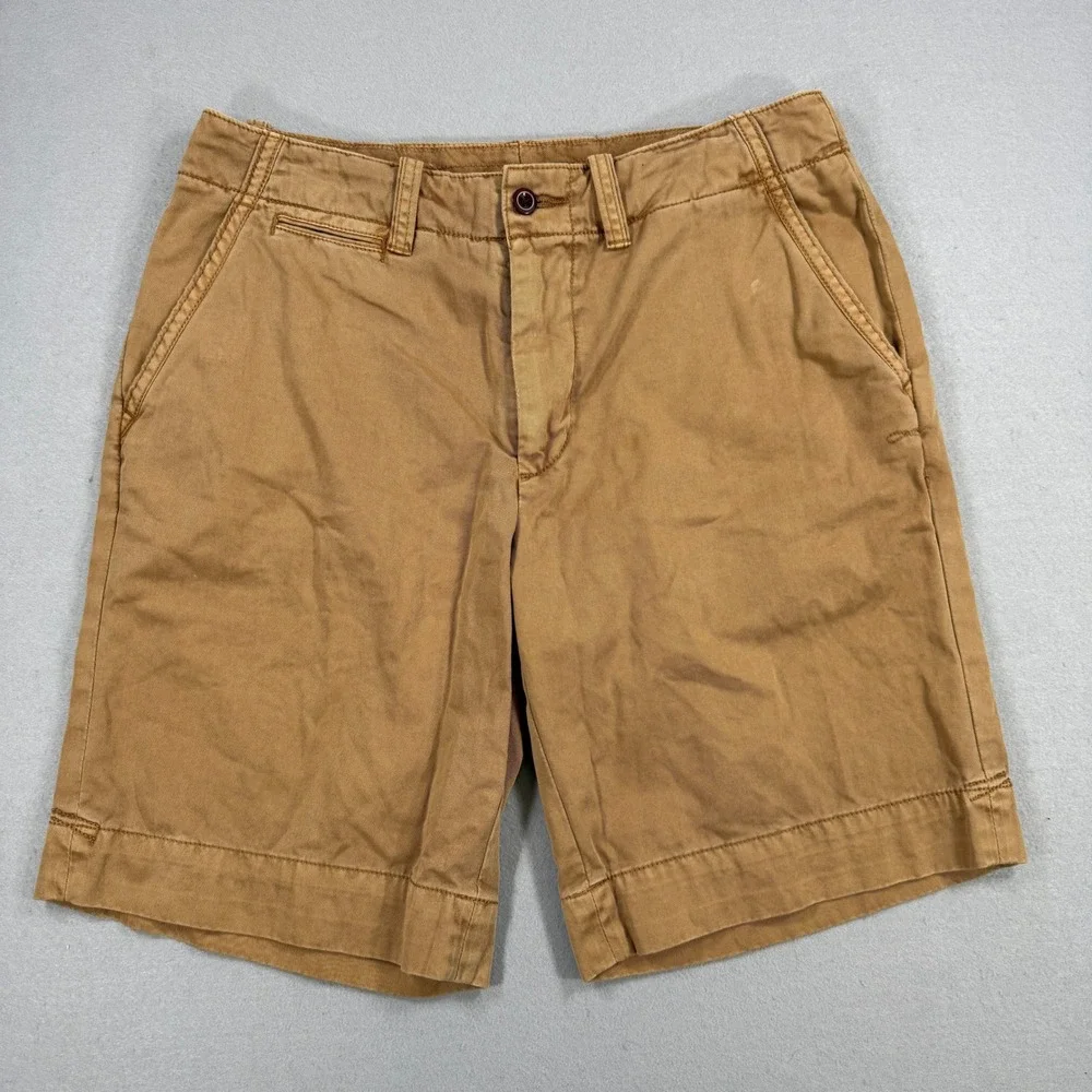 Polo Ralph Lauren Shorts Mens 33 Chino Khaki Flat Front Cotton Twill Summer